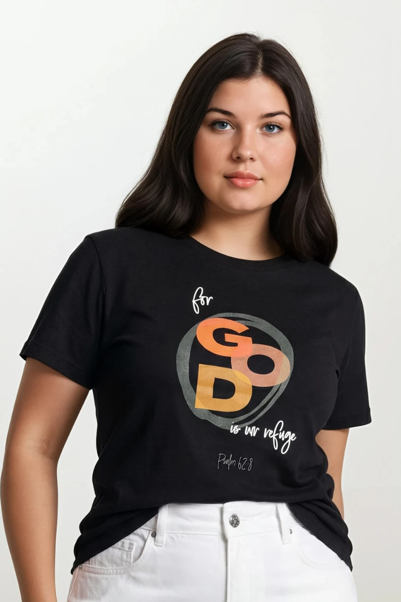 For God Is Our Refuge women's Christian T-shirt